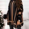 Winter Elegance: Women's Faux Fur-Trimmed Coat